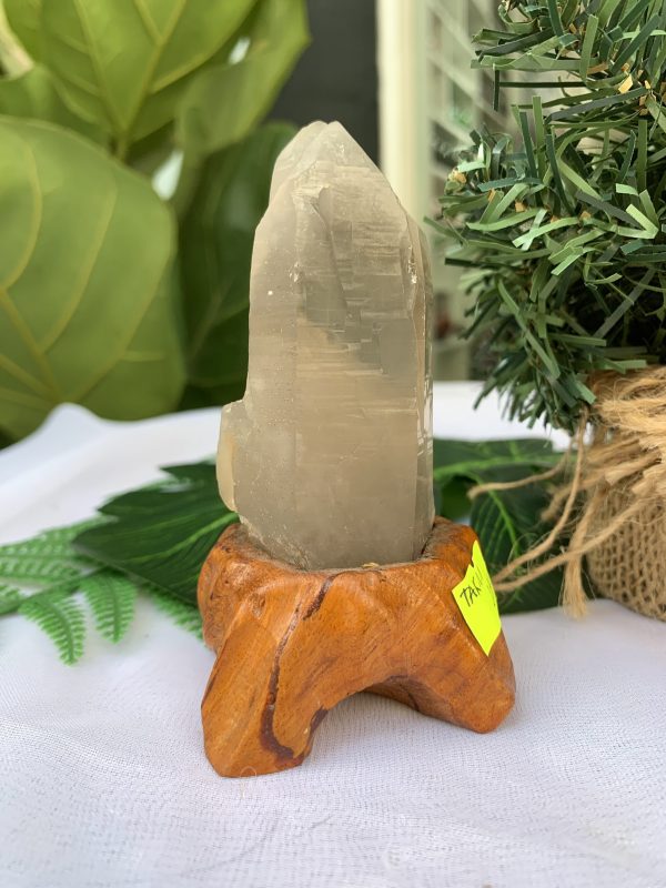 TRỤ THẠCH ANH KHÓI THÔ- RAW SMOKY QUARTZ POINT (TAK11), KL:0.124KG, KT: 10.5x3.7CM