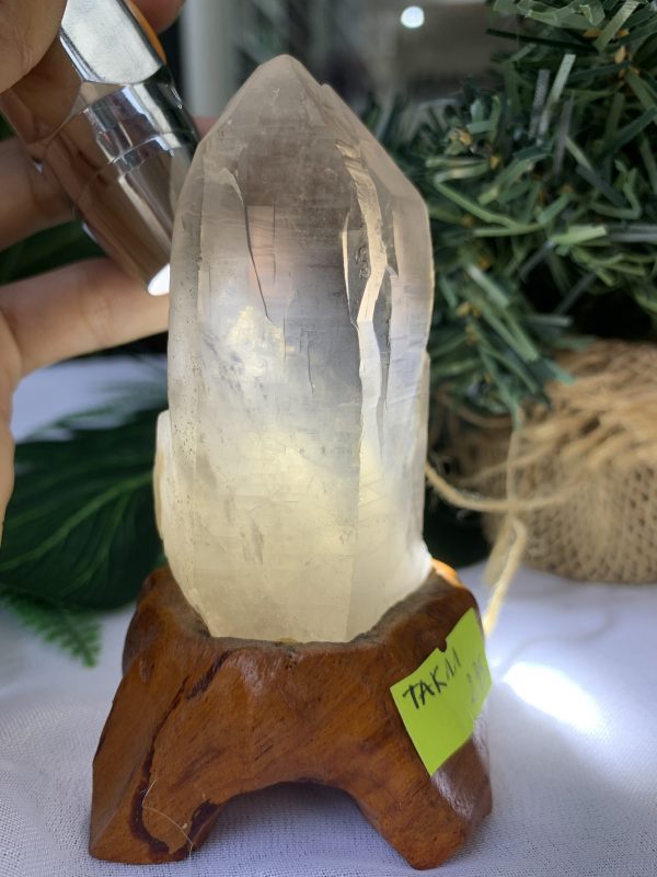 TRỤ THẠCH ANH KHÓI THÔ- RAW SMOKY QUARTZ POINT (TAK11), KL:0.124KG, KT: 10.5x3.7CM