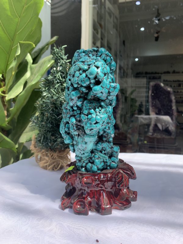 Đá Lam Ngọc – Turquoise (LN13), KL: 3.484 KG, KT: 24.5×20CM