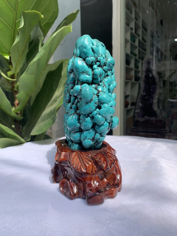 Đá Lam Ngọc – Turquoise (LN18), KL: 3.090 KG, KT: 21.5×15.5CM