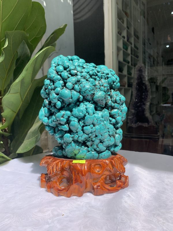 Đá Lam Ngọc – Turquoise (LN11), KL: 3.480 KG, KT: 24.5×15.5CM