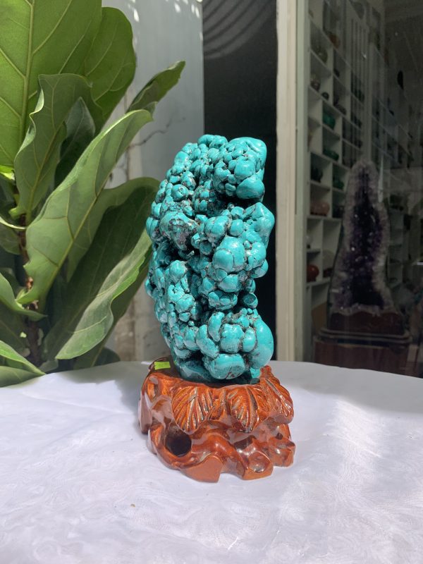 Đá Lam Ngọc – Turquoise (LN11), KL: 3.480 KG, KT: 24.5×15.5CM