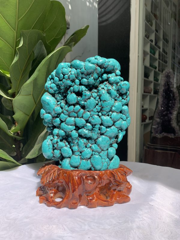 Đá Lam Ngọc – Turquoise (LN11), KL: 3.480 KG, KT: 24.5×15.5CM