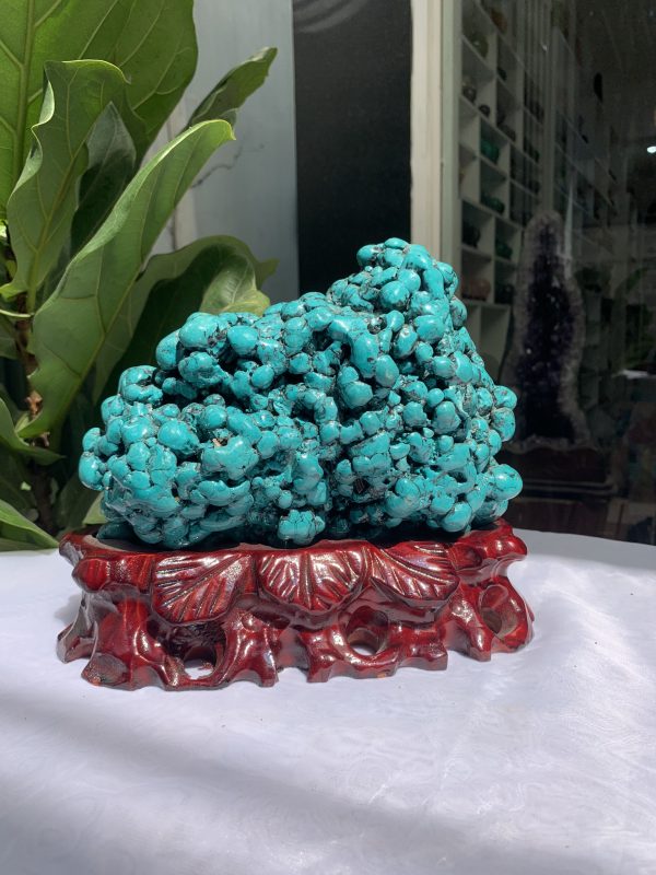 Đá Lam Ngọc – Turquoise (LN10), KL: 3.572 KG, KT: 20×20CM