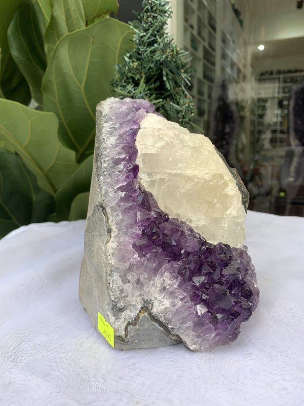 HỐC THẠCH ANH TÍM NHỎ – SMALL AMETHYST GEODE (TV413), KL: 2.688KG, KT: 17x12 CM