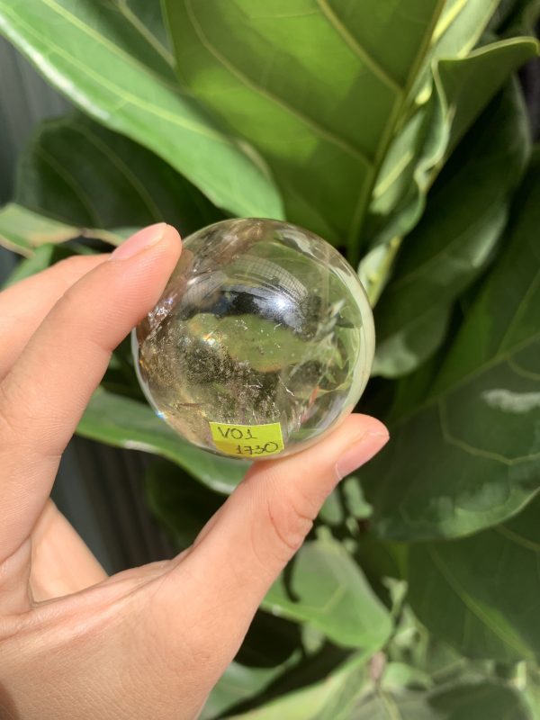 BI CẦU THẠCH ANH VÀNG – Citrine Sphere KL: 0.144 KG; ĐK: 5.2cm (V01)