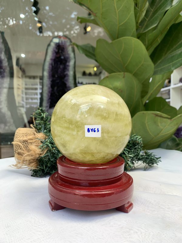 Bi cầu Thạch Anh Vàng – Citrine Sphere (BV63)