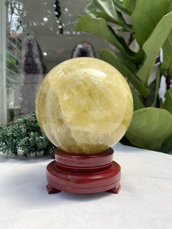 Bi cầu Thạch Anh Vàng – Citrine Sphere (BV73)