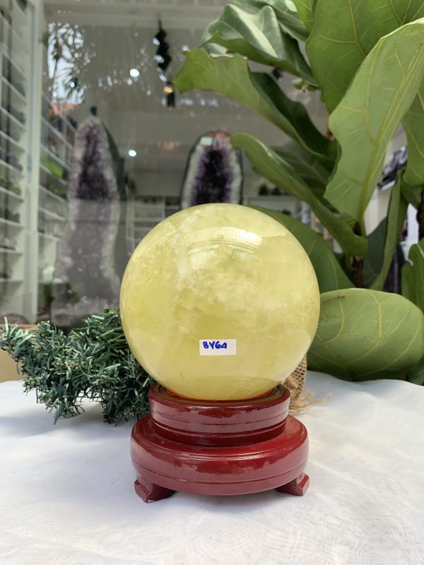 Bi cầu Thạch Anh Vàng – Citrine Sphere (BV64)