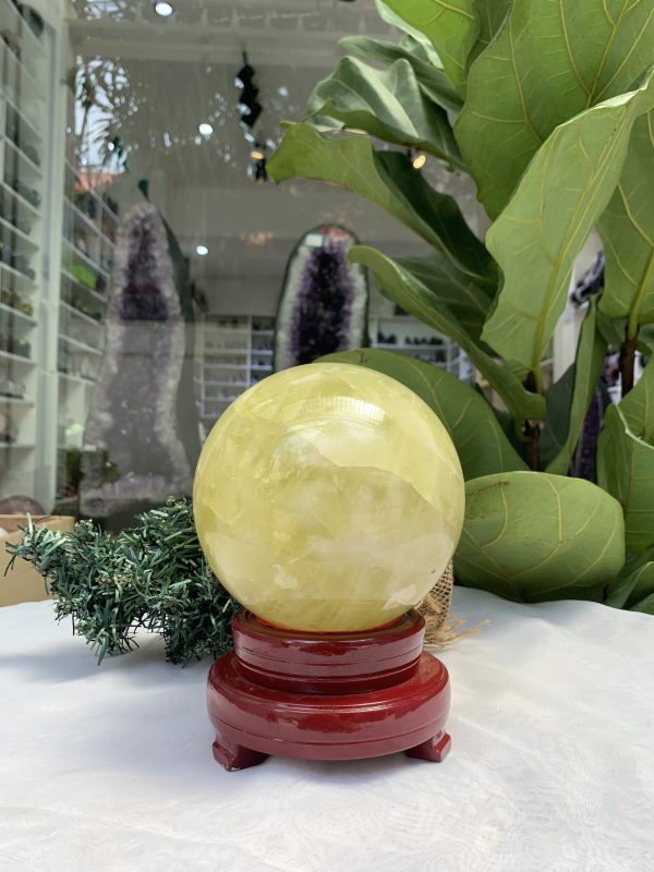 Bi cầu Thạch Anh Vàng – Citrine Sphere (BV64)