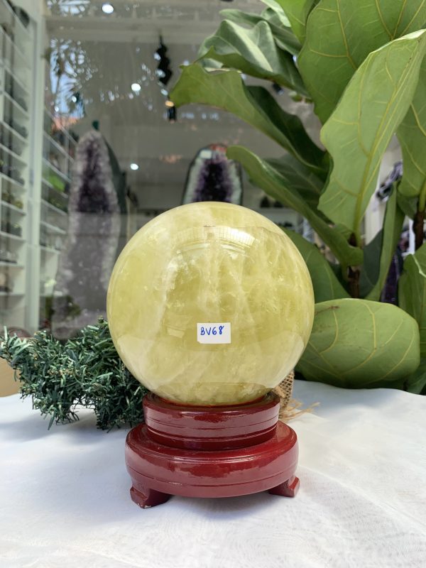 Bi cầu Thạch Anh Vàng – Citrine Sphere (BV68)