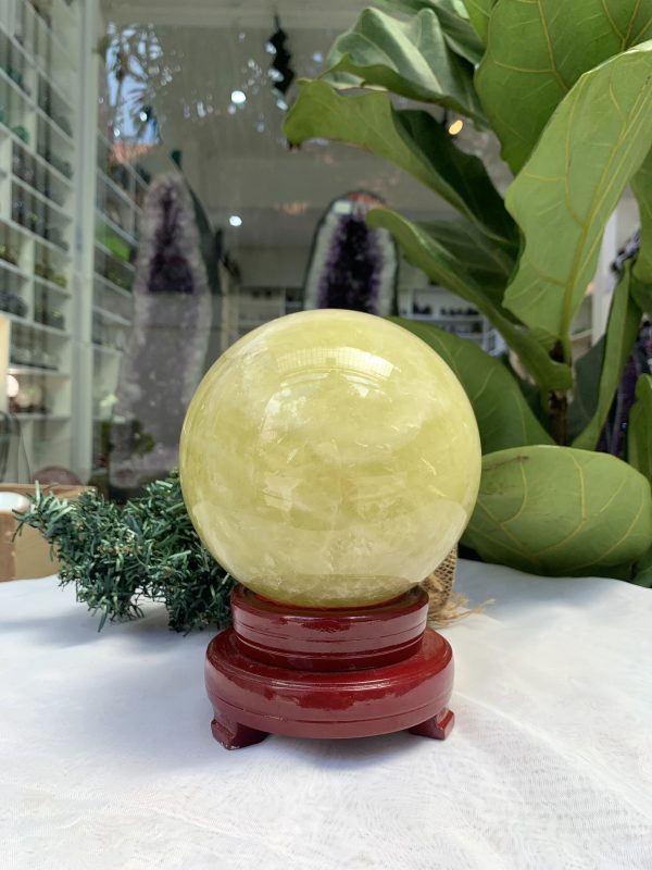 Bi cầu Thạch Anh Vàng – Citrine Sphere (BV68)