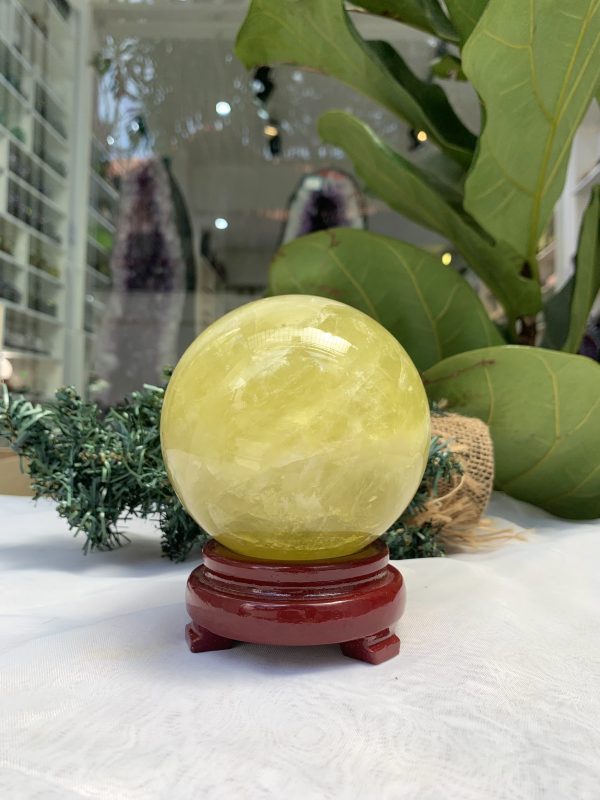 Bi cầu Thạch Anh Vàng – Citrine Sphere (BV61)