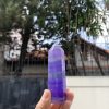 Trụ Indigo Fluorite  |Indigo Fluorite Point | Đá sưu tầm, đá thiền định, tarot, thanh tẩy| CADA DECOR