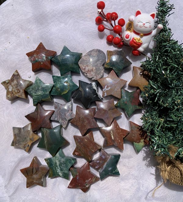 Ocean Jasper Star |Ngôi sao đá Ocean Jasper | Đá thanh tẩy, đá sưu tầm, đá tarot | CADAVN