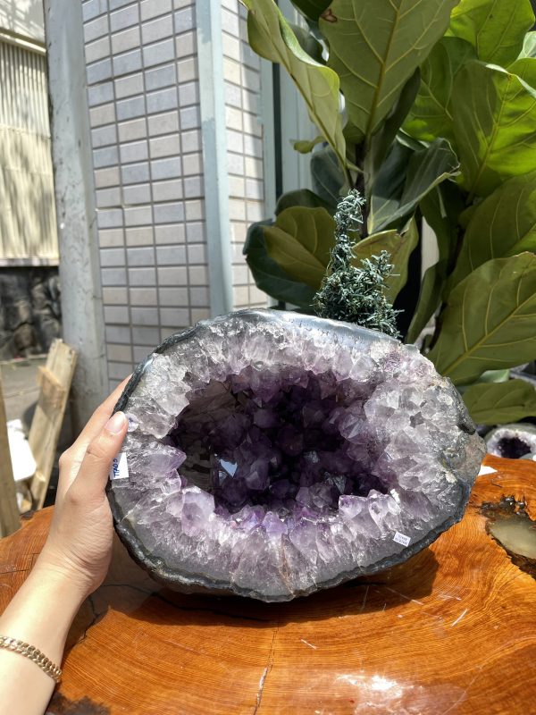 Túi Tiền - Ổ Tụ Tài Thạch Anh Tím - Amethyst (TTA03), KT: 26x20x18 CM, KL : 8.5kg