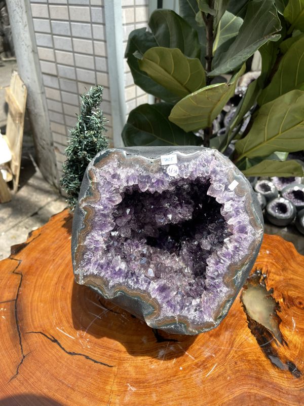 Túi Tiền - Ổ Tụ Tài Thạch Anh Tím - Amethyst (TTA05), KT: 21x20x27 CM, KL : 17.36kg