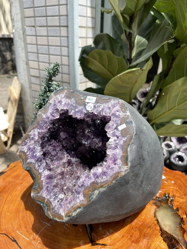 Túi Tiền - Ổ Tụ Tài Thạch Anh Tím - Amethyst (TTA05), KT: 21x20x27 CM, KL : 17.36kg