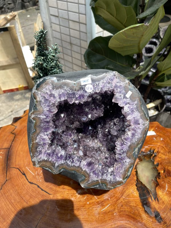 Túi Tiền - Ổ Tụ Tài Thạch Anh Tím - Amethyst (TTA05), KT: 21x20x27 CM, KL : 17.36kg