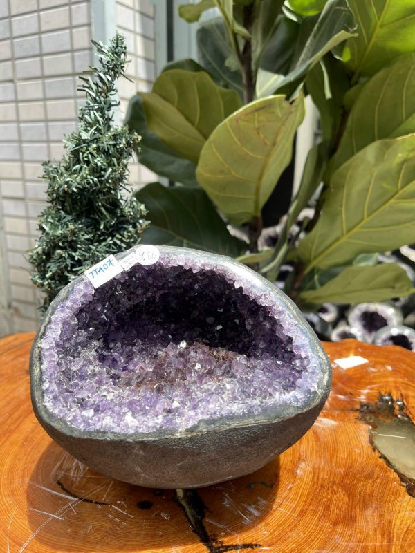 Túi Tiền - Ổ Tụ Tài Thạch Anh Tím - Amethyst (TTA07), KT: 14x16x20 CM, KL : 4.86kg