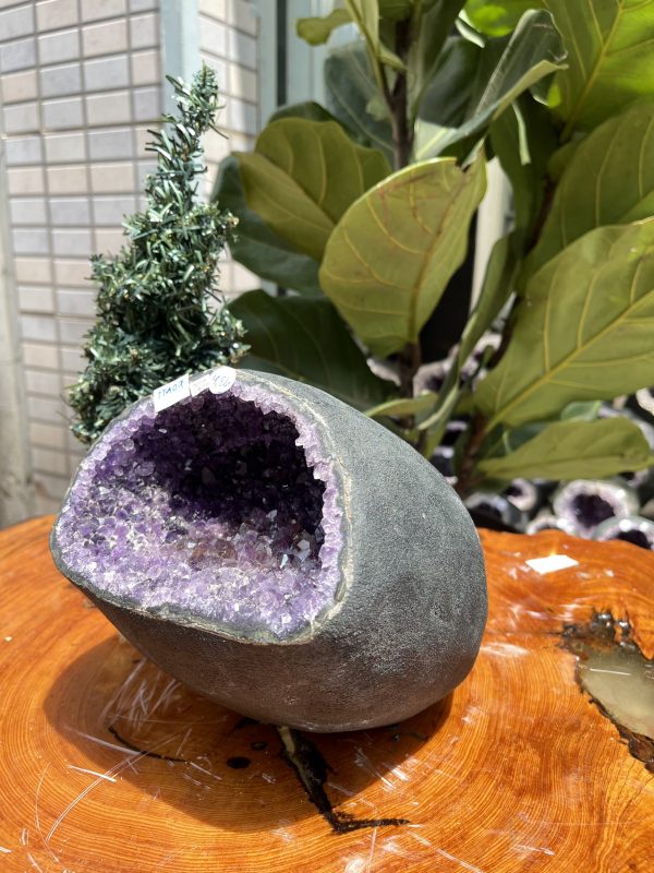 Túi Tiền - Ổ Tụ Tài Thạch Anh Tím - Amethyst (TTA07), KT: 14x16x20 CM, KL : 4.86kg