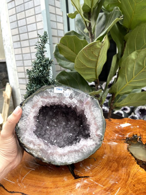 Túi Tiền - Ổ Tụ Tài Thạch Anh Tím - Amethyst (TTA08), KT: 18x15x11 CM, KL : 3.68kg