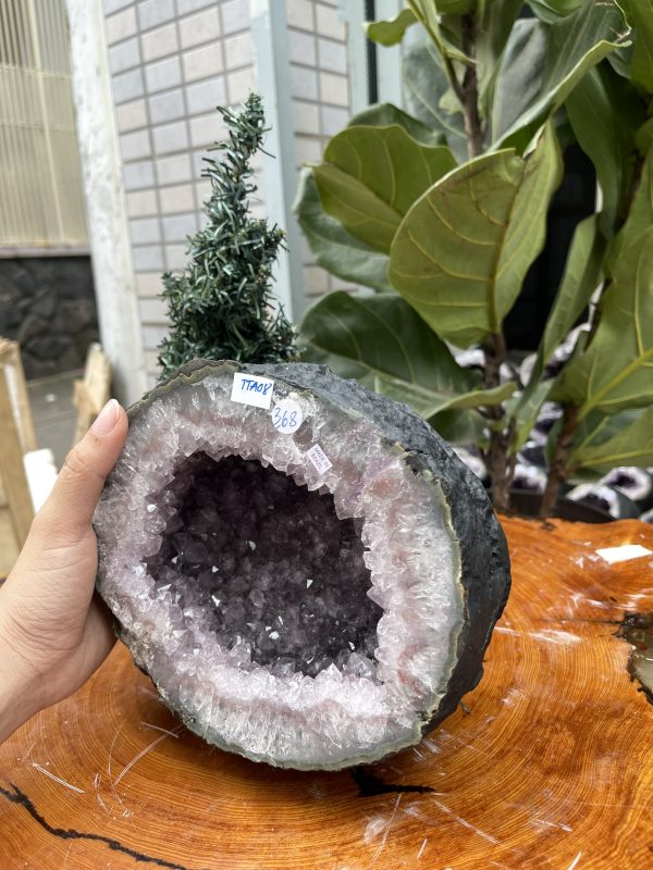 Túi Tiền - Ổ Tụ Tài Thạch Anh Tím - Amethyst (TTA08), KT: 18x15x11 CM, KL : 3.68kg