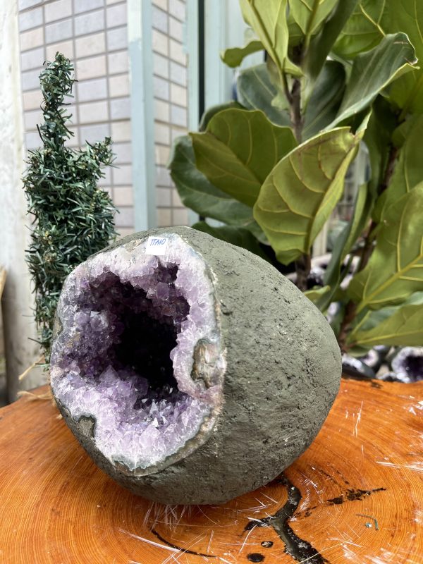 Túi Tiền - Ổ Tụ Tài Thạch Anh Tím - Amethyst (TTA10), KT: 13x16x20 CM, KL : 6,8kg