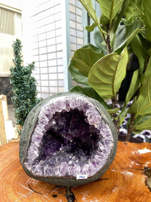 Túi Tiền - Ổ Tụ Tài Thạch Anh Tím - Amethyst (TTA11), KT: 16x14x18 CM, KL : 6,635kg