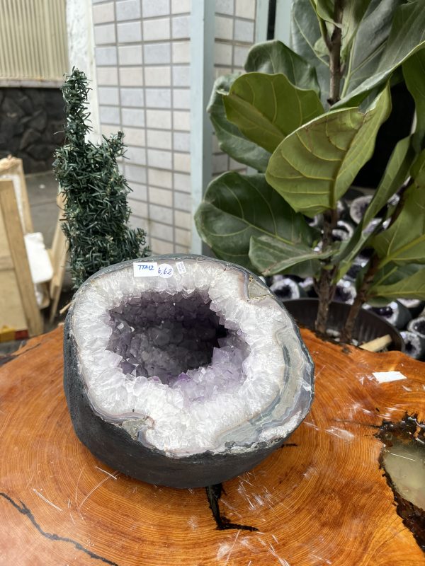 Túi Tiền - Ổ Tụ Tài Thạch Anh Tím - Amethyst (TTA12), KT: 16x16x21 CM, KL : 6,62kg