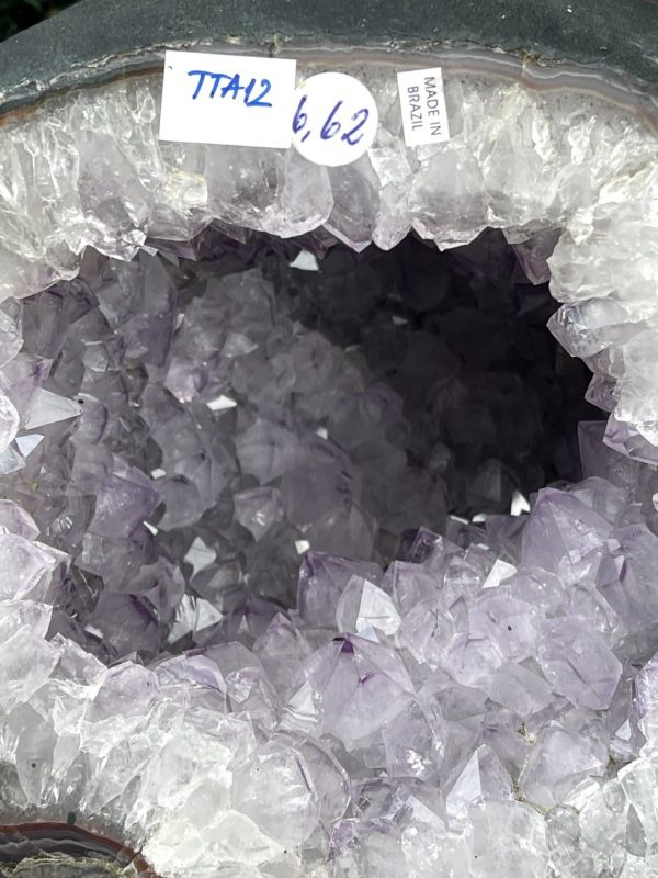 Túi Tiền - Ổ Tụ Tài Thạch Anh Tím - Amethyst (TTA12), KT: 16x16x21 CM, KL : 6,62kg