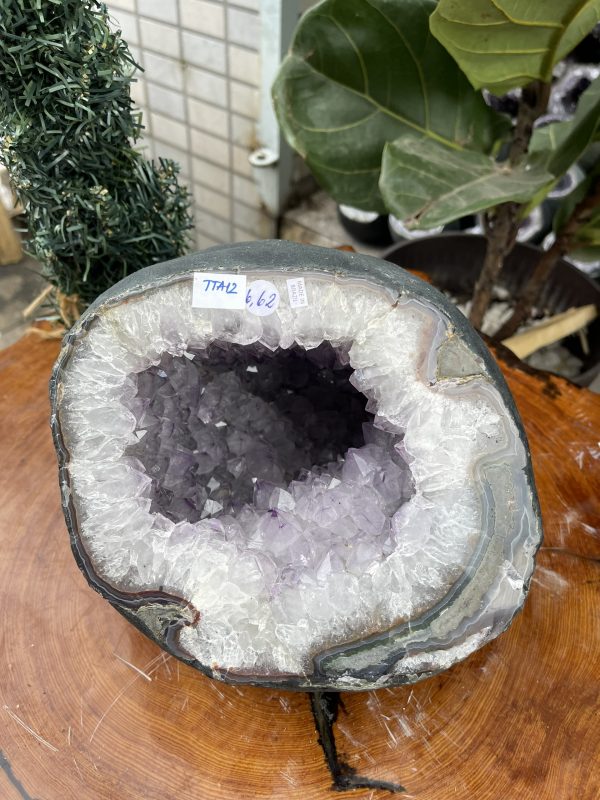 Túi Tiền - Ổ Tụ Tài Thạch Anh Tím - Amethyst (TTA12), KT: 16x16x21 CM, KL : 6,62kg