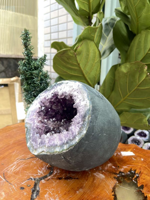 Túi Tiền - Ổ Tụ Tài Thạch Anh Tím - Amethyst (TTA13), KT: 17x16x20 CM, KL : 7kg