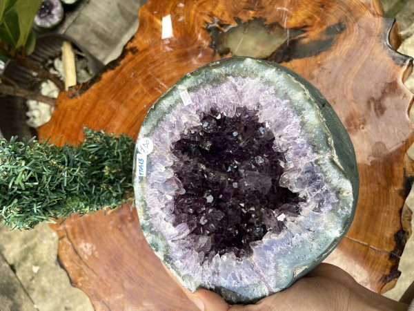 Túi Tiền - Ổ Tụ Tài Thạch Anh Tím - Amethyst (TTA13), KT: 17x16x20 CM, KL : 7kg