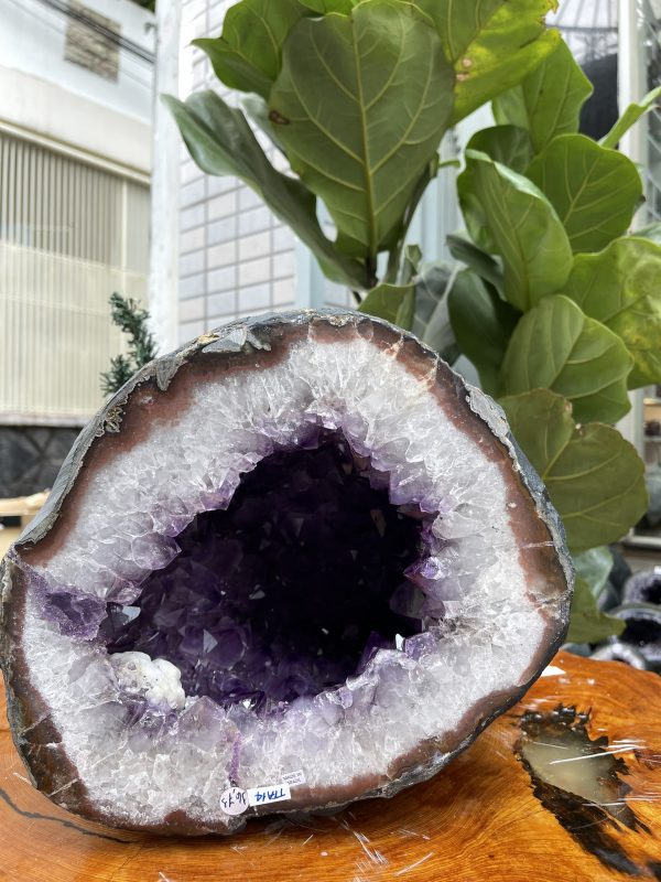 Túi Tiền - Ổ Tụ Tài Thạch Anh Tím - Amethyst (TTA14), KT: 26x22x24 CM, KL : 16.73kg