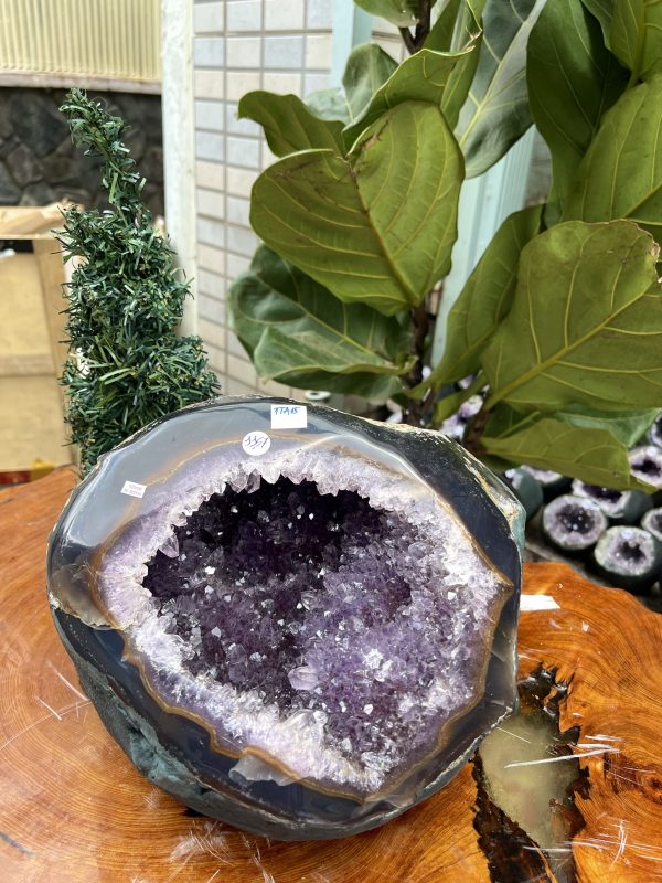 Túi Tiền - Ổ Tụ Tài Thạch Anh Tím - Amethyst (TTA15), KT: 17x21x21 CM, KL : 11.37kg