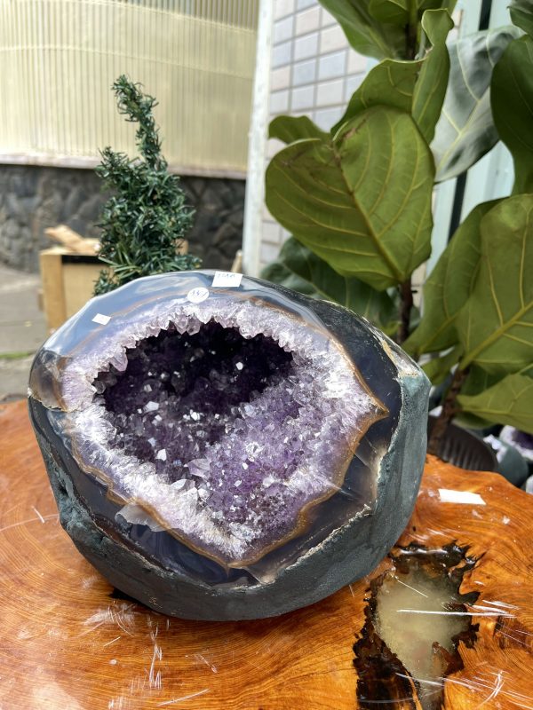 Túi Tiền - Ổ Tụ Tài Thạch Anh Tím - Amethyst (TTA15), KT: 17x21x21 CM, KL : 11.37kg