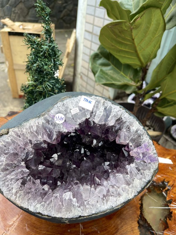 Túi Tiền - Ổ Tụ Tài Thạch Anh Tím - Amethyst (TTA16), KT: 22x16x22 CM, KL : 11.6kg