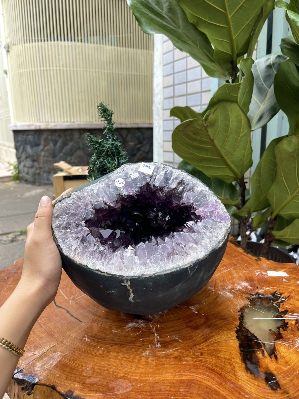 Túi Tiền - Ổ Tụ Tài Thạch Anh Tím - Amethyst (TTA16), KT: 22x16x22 CM, KL : 11.6kg