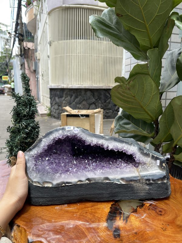 Túi Tiền - Ổ Tụ Tài Thạch Anh Tím - Amethyst (TTA17), KT: 33x18x18 CM, KL : 10.4kg