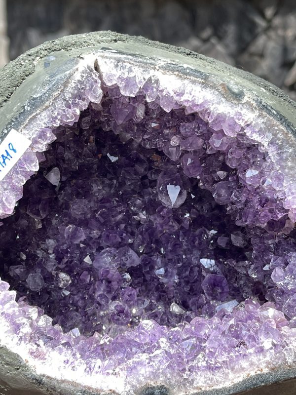 Túi Tiền - Ổ Tụ Tài Thạch Anh Tím - Amethyst (TTA18), KT: 16x14x14 CM, KL : 5.09kg