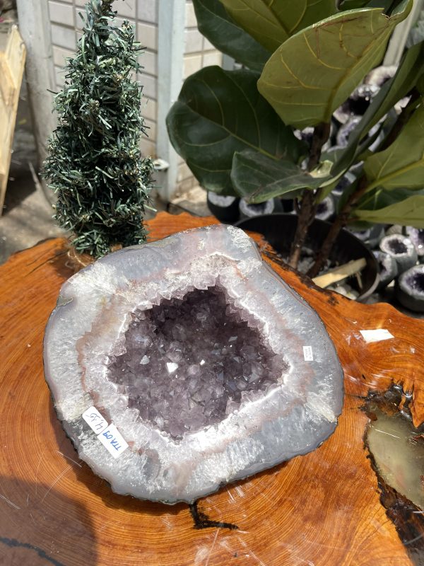 Túi Tiền - Ổ Tụ Tài Thạch Anh Tím - Amethyst (TTA09), KT: 21x20x12 CM, KL : 4.15kg