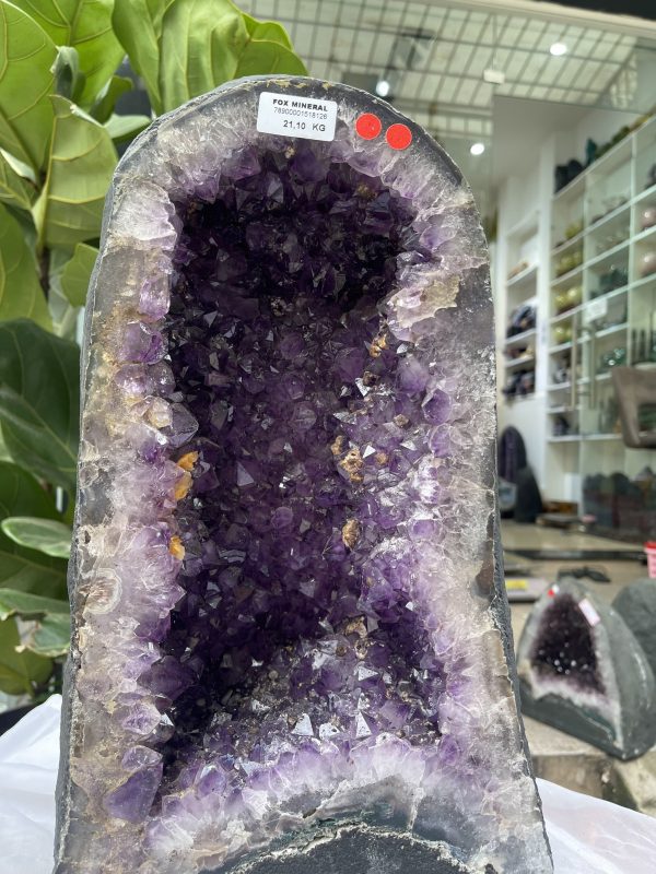 Hốc Thạch Anh Tím - Amethyst Geode (T146), KT: 39.5x 21.5 CM, KL : 21.1kg