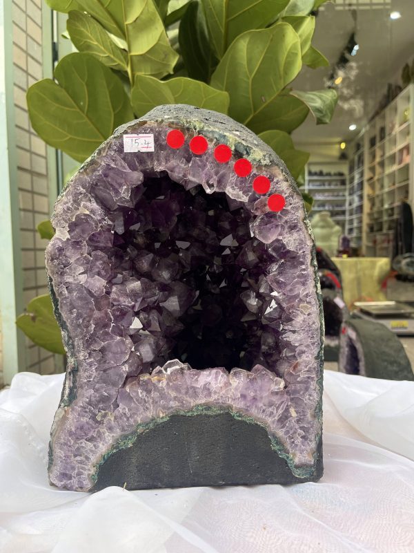 Hốc Thạch Anh Tím - Amethyst Geode (T149), KT: 28 x 21 CM, KL : 15.4kg