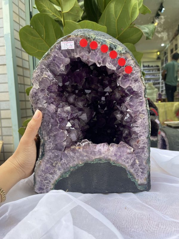 Hốc Thạch Anh Tím - Amethyst Geode (T149), KT: 28 x 21 CM, KL : 15.4kg