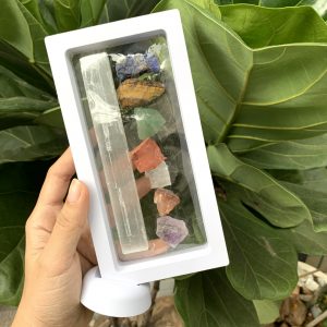 Set đá 7 luân xa | chakra & selenite | Đá trang trí, sưu tầm, healing | CADA DECOR