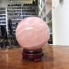 Bi cầu Thạch Anh Hồng – Rose Quartz Sphere (BH120), ĐK: 11,78 CM, KL: 2,2 KG