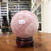 Bi cầu Thạch Anh Hồng – Rose Quartz Sphere (BH126), ĐK: 11,46 CM, KL: 2,06KG