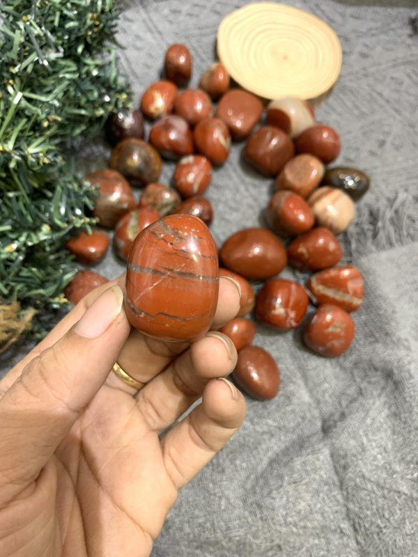 Ngọc bích đỏ | Tumble red jasper | Đá trang trí, sưu tầm, healing | CADA DECOR