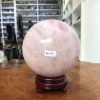 Bi cầu Thạch Anh Hồng – Rose Quartz Sphere (BH140), ĐK: 13,06 CM, KL: 3,06 KG